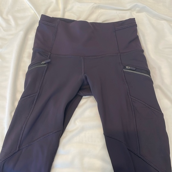 Purple, fleece-lined Lululemon leggings, Size 4 - Picture 1 of 4